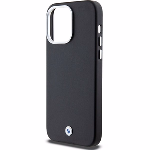 BMW Signature Wrapped Metal Magnētiskais viedtālruņa apvalks iPhone 15 Pro Max - melns