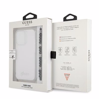 Guess GUHCP13XKPSBK iPhone 13 Pro Max 6.7" Caurspīdīgs cietais apvalks Melnais Pērle