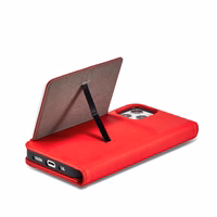 Magnētiskais karšu apvalks iPhone 12 Pro Max maciņš karšu maks karšu turētājs sarkans