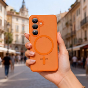 Tech-Protect Magmat MagSafe Maciņš for Samsung Galaxy S26 - oranžs Matēts