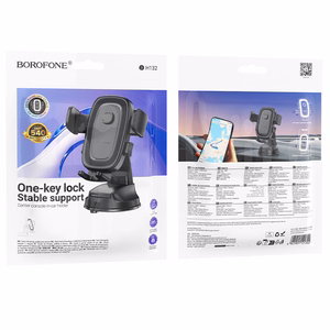 Borofone automobiļu turētājs BH132 Follower priekšējā stikla melns