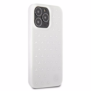 Mercedes Silver Stars Pattern чехол для iPhone 13 Pro / iPhone 13 - белый