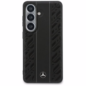 Mercedes Laurel Leaves Vertical Stripes MagSafe maciņš priekš Samsung Galaxy S26 melns