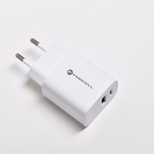 FORCELL F-ENERGY TFK-TC-30WPD ceļojuma lādētājs Type C + USB A PD QC4.0 3A 30W balts