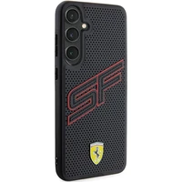 Ferrari Big SF Perforated viedtālruņa apvalks Samsung Galaxy S24+ - melns