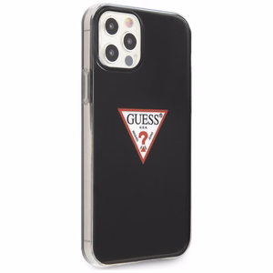 Viedtālruņa apvalks - iPhone 12/12 Pro 6.1" - melns/melns ciets Trijstūra kolekcija