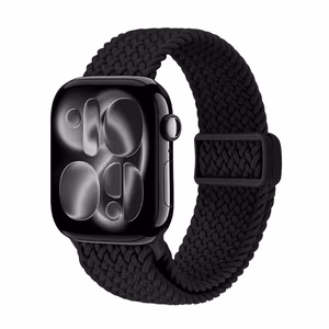 Crong Wave Band pīta Apple Watch siksniņa, 38/40/41/42 mm, melna