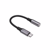 Forever adapteris AJC-01 audio ligzda 3,5 mm - USB-C melns