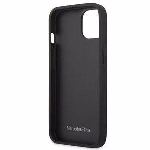 Mercedes ādas apvalks ar zvaigžņu rakstu iPhone 13 mini viedtālrunim - sarkans