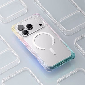 AmazingThing Omni viedtālruņa apvalks iPhone 17 Pro Max, saderīgs ar MagSafe - caurspīdīgs-varavīksne