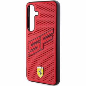 Ferrari Big SF Perforated viedtālruņa apvalks Samsung Galaxy S24 - sarkans