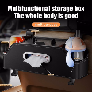 Auto organizators priekšējiem sēdekļiem ar nodalījumiem SN-517, melns