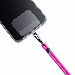3mk EasyClip tālruņa aukliņa, rozā (melnas krāsas furnitūra)