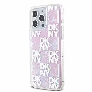 DKNY DKHCP15XLCPEPP iPhone 15 Pro Max6.7" rozā maciņš Liquid Glitter Multilogo