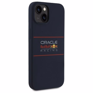 RED BULL viedtālruņa apvalks IPHONE 16 Pro saderīgs ar MagSafe RBHMP16L24SIHSRV (Silikona horizontāls centrālais logotips) tumši zila