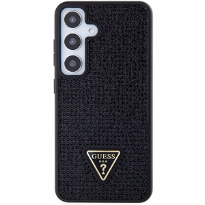 Guess Rhinestone Triangle viedtālruņa apvalks Samsung Galaxy S24 - melns