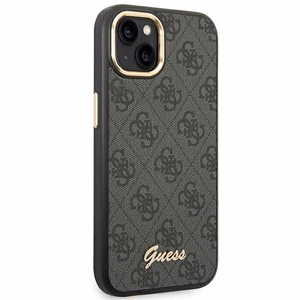 Guess GUHCP14SHG4SHK iPhone 14 6.1 "melns / melns cietais apvalks 4G Vintage Gold Logo