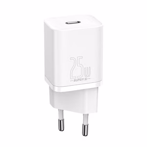 Baseus Si USB-C 25W 3A fast charger with USB-C / USB-C 1m cable - white