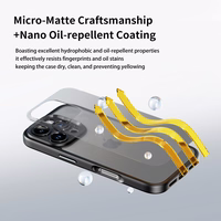 Rock Guard Touch Matte Series viedtālruņa apvalks Iphone 16 pelēks