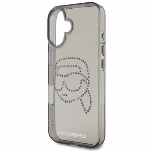 Karl Lagerfeld IML Rhinestones Karl Head apvalks iPhone 16 melns