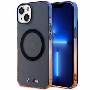 BMW Gradients Buferis MagSafe apvalks iPhone 14 Plus - pelēks