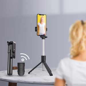 Selfiju nūja WRY1S teleskopisks statīvs 0.7m telefonam - melna