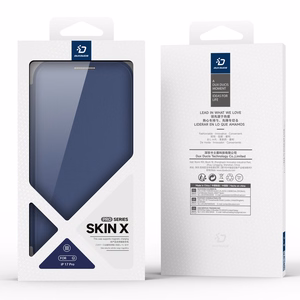 Dux Ducis Skin X Pro Viedtālruņa vāks ar maku, MagSafe saderīgs - Zils