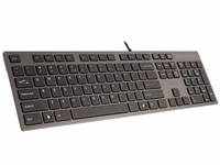 A4Tech KV-300H keyboard USB QWERTY melns, pelēks