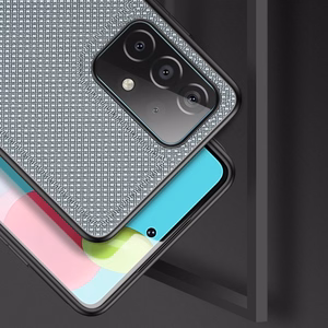 Dux Ducis Fino viedtālruņa apvalks pārklāts ar neilona materiālu Samsung Galaxy A72 4G pelēks