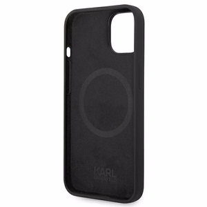 Karl Lagerfeld Silikona Karl's Head Magnētiskais viedtālruņa apvalks iPhone 14 Plus - melns