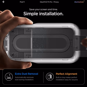 Spigen Glas.tR EZ Fit Pro HD 2 privātuma rūdītu stiklu komplekts Google Pixel 10 / 11