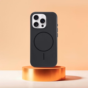 Premium spīdīgs magnētiskais viedtālruņa apvalks ar kameras vadības pogu, saderīgs ar MagSafe, IPHONE 17 Air, melns