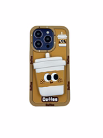Maciņš 3D COFFEE AR STATĪVU IPHONE 15