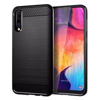 Oglekļa šķiedras apvalks viedtālrunim SAMSUNG A50 / A50S / A30S - melns