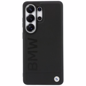 BMW Leather Hot Stamp MagSafe maciņš priekš Samsung Galaxy S26 Ultra melns