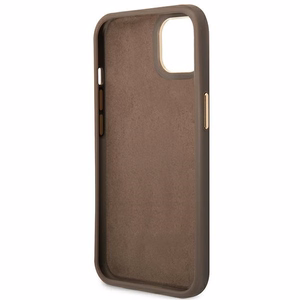 Guess GUHCP14MHG4SHW iPhone 14 Plus 6.7 "brūns/brūns cietais apvalks 4G Vintage Gold Logo