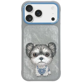 Nimmy Big Eyed Pet 2.0 suņa viedtālruņa apvalks iPhone 17 - pelēks
