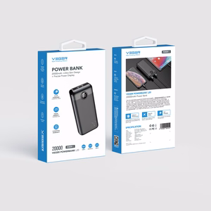 Portatīvais lādētājs VEGER 20000 mAh PD QC3.0 2A 20W L20S (VP2039PD / W2039PD) melns