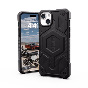UAG Monarch Pro viedtālruņa apvalks ar MagSafe iPhone 15 Plus - melns oglekļa