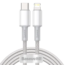 Baseus kabelis High Density PD USB-C - Lightning 2,0 m balts 20W