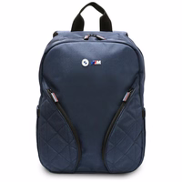BMW Nylon Pockets & Metal Logo 16 collu portativa datora mugursoma - tumsi zils