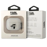 Karl Lagerfeld KLA3HNKCTGT Airpods 3 apvalks caurspīdīgs Gliter Karl&Choupette