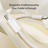 Rock Kabelis Z20 - Type-C uz Type-C kabelis - PD 60W 3A - 1 metrs balts (m)