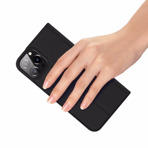 DUX DUCIS Skin Pro grāmatas stila apvalks iPhone 13 Pro melns (m)
