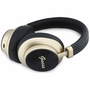 Bezvadu austiņas Guess ENC 4G Gold Script Metal, melnas