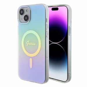 Guess GUHMP15MHITSQ iPhone 15 Plus 6.7" tirkīza/tirkīza cietais apvalks IML Iridescent MagSafe
