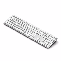 Bezvadu tastatūra QWERTY Satechi Slim EX3 Mac / PC ST-KEX3S-EN sudraba krāsā