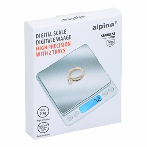 Alpina precīzie digitālie svari ar divām paplātēm