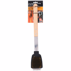 BBQ grila tīrīšanas birste ar skrāpi, 44 cm
