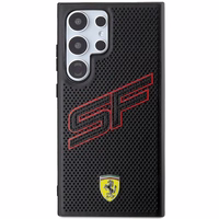Ferrari Big SF Perforated viedtālruņa apvalks Samsung Galaxy S24 Ultra - melns